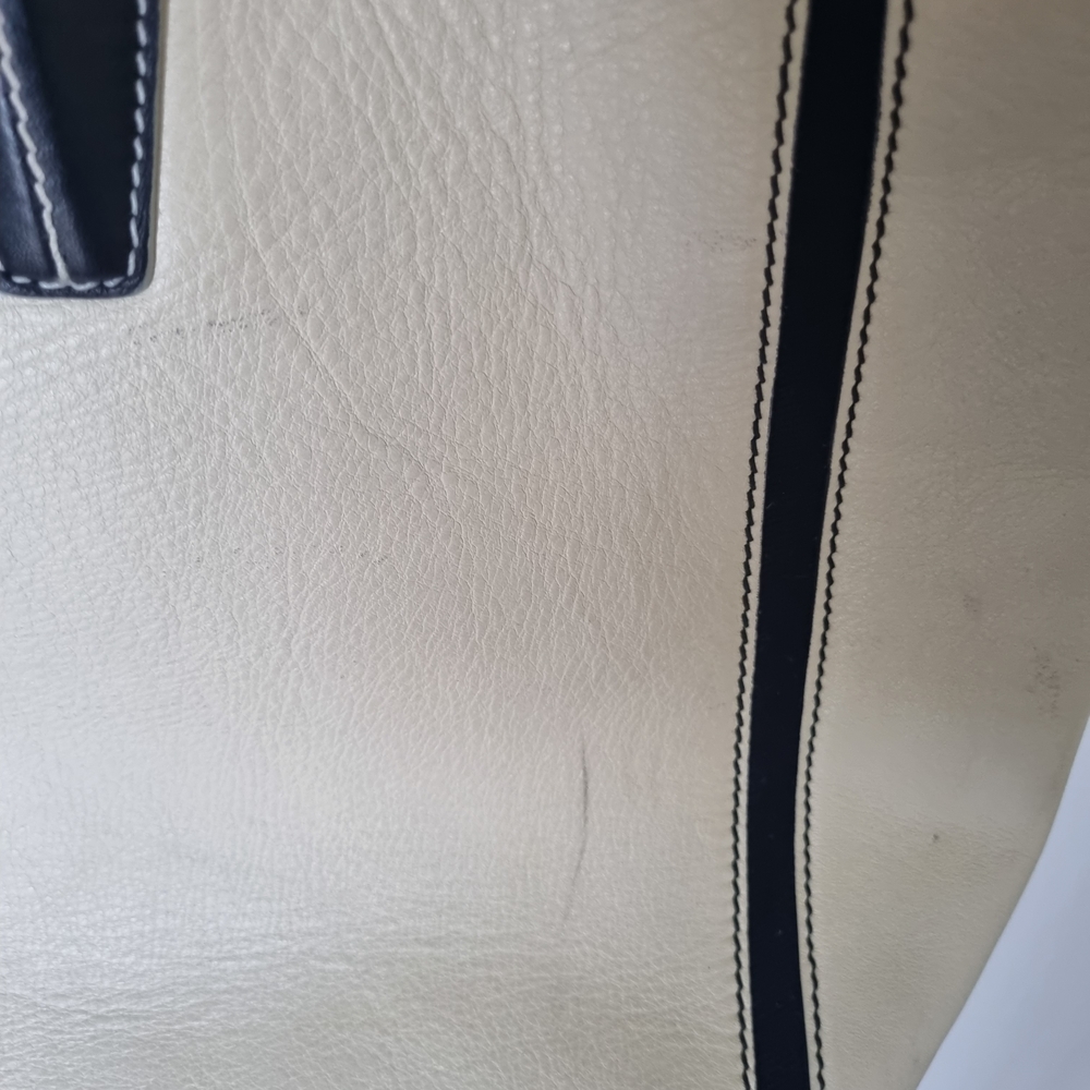 Yves Saint Laurent Black Interior Canvas Tote with Leather Trim - Picture 3 of 8